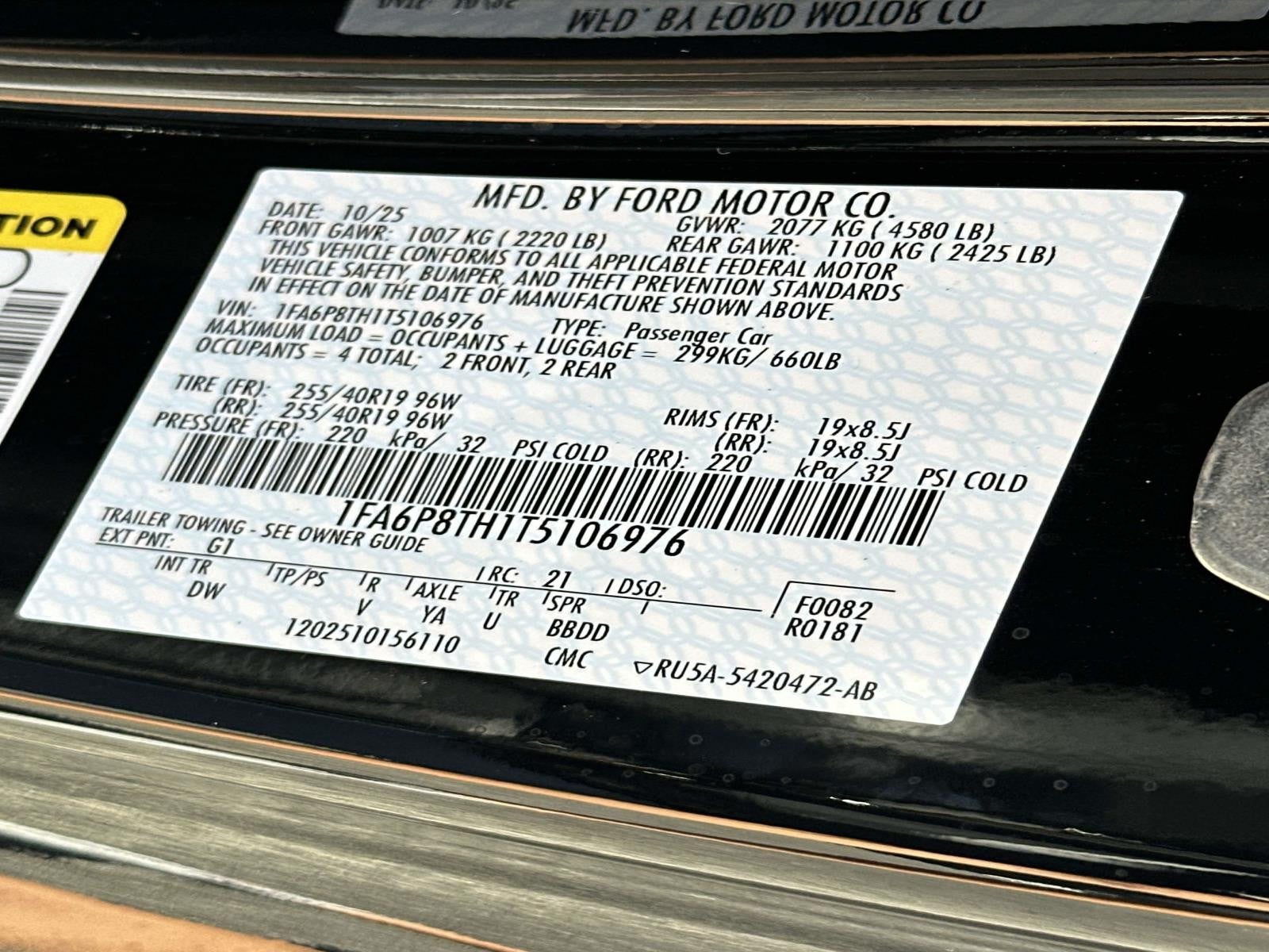 2026 Ford Mustang ECOBOOST FASTBACK