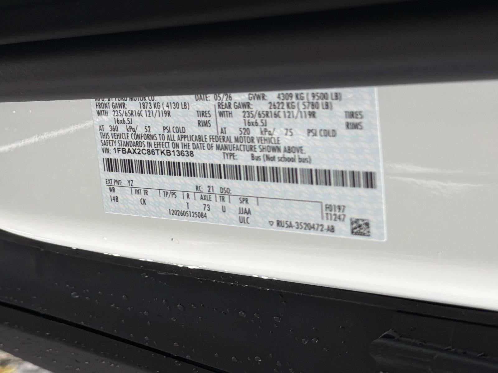 2026 Ford Transit Passenger Wagon T-350 148 MED ROOF XL RW