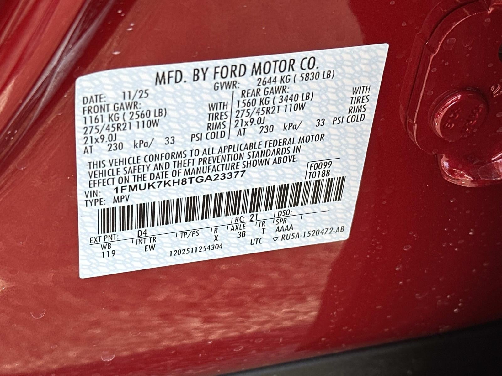 2026 Ford Explorer ST-LINE RWD