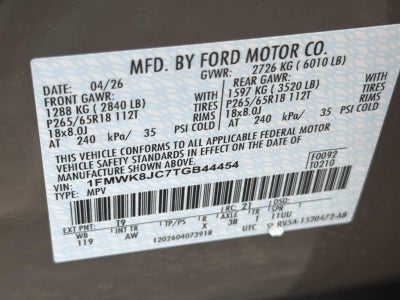 2026 Ford Explorer TREMOR 4WD