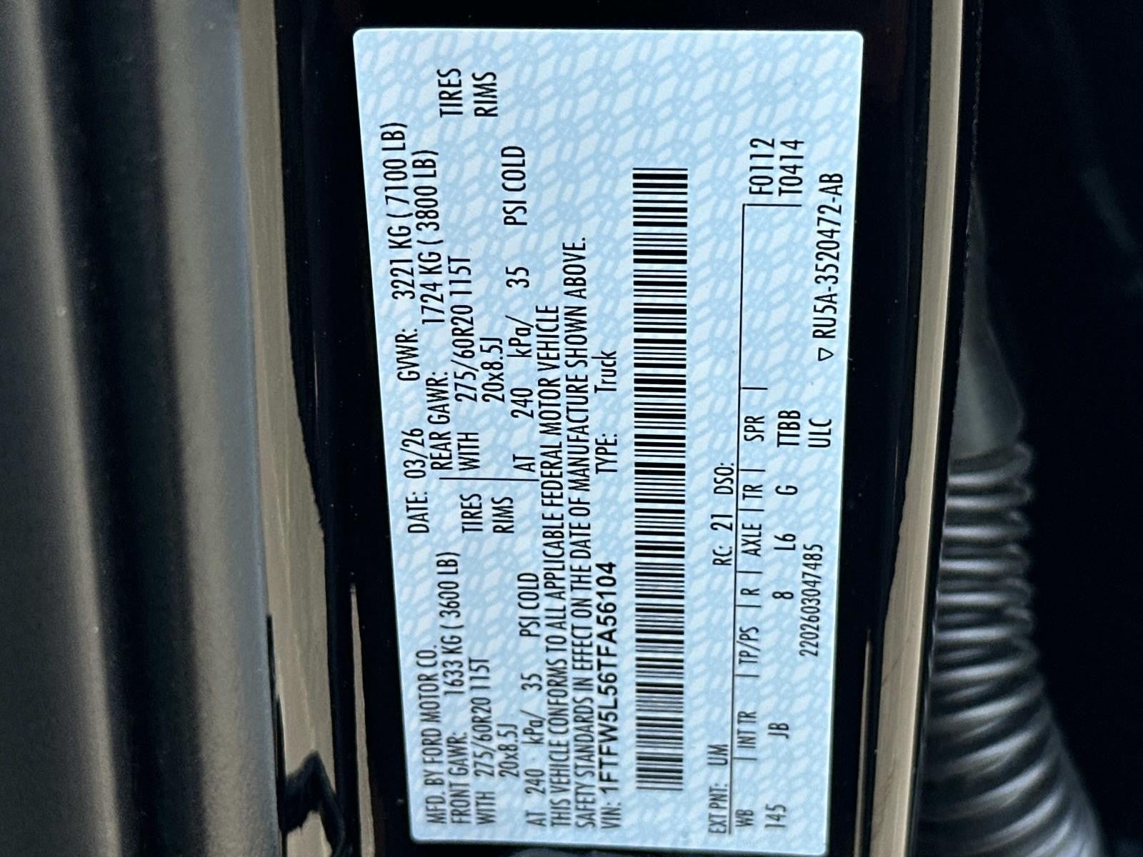 2026 Ford F-150 LARIAT 4WD SUPERCREW 5.5'