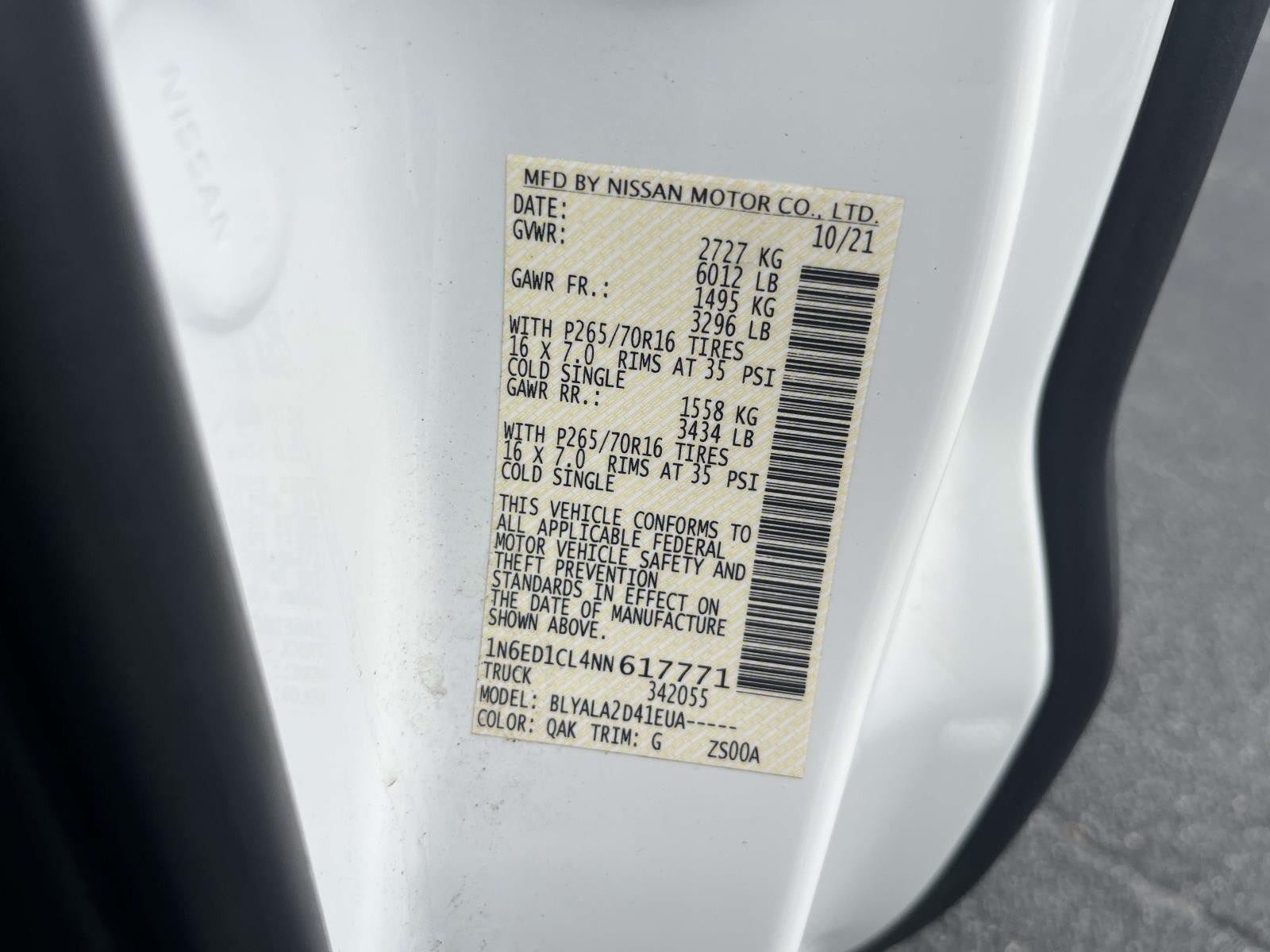 2022 Nissan Frontier S