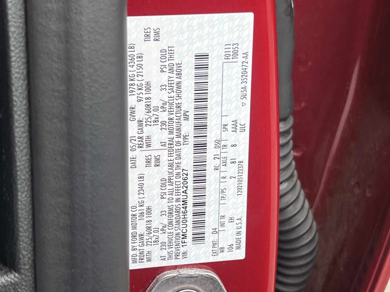 2021 Ford Escape SEL FWD