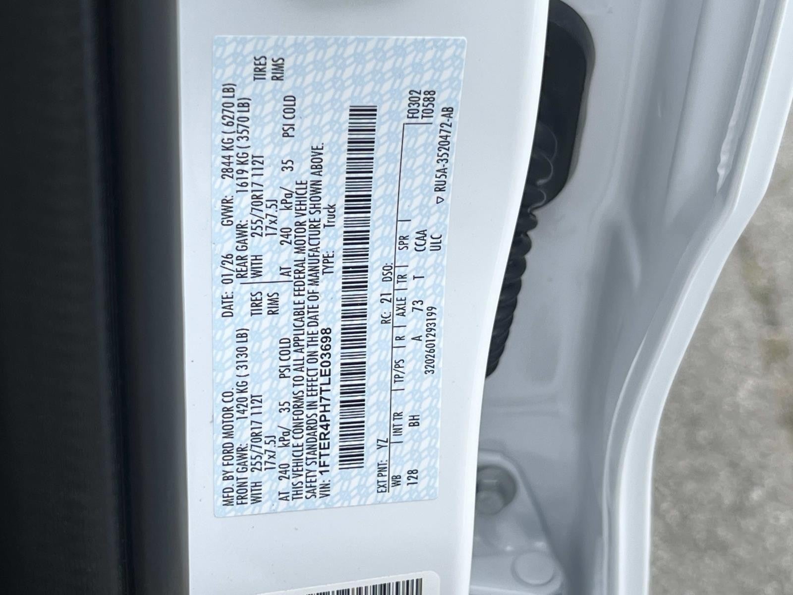 2026 Ford RANGER XL 4WD SUPERCREW 5' BOX