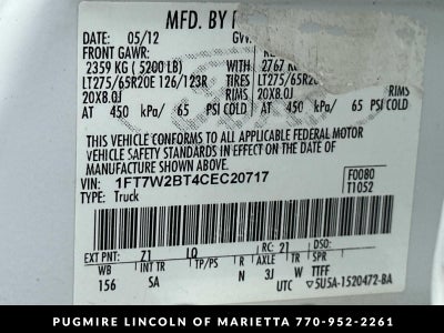 2012 Ford Super Duty F-250 SRW Lariat