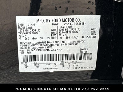 2022 Lincoln Aviator Black Label