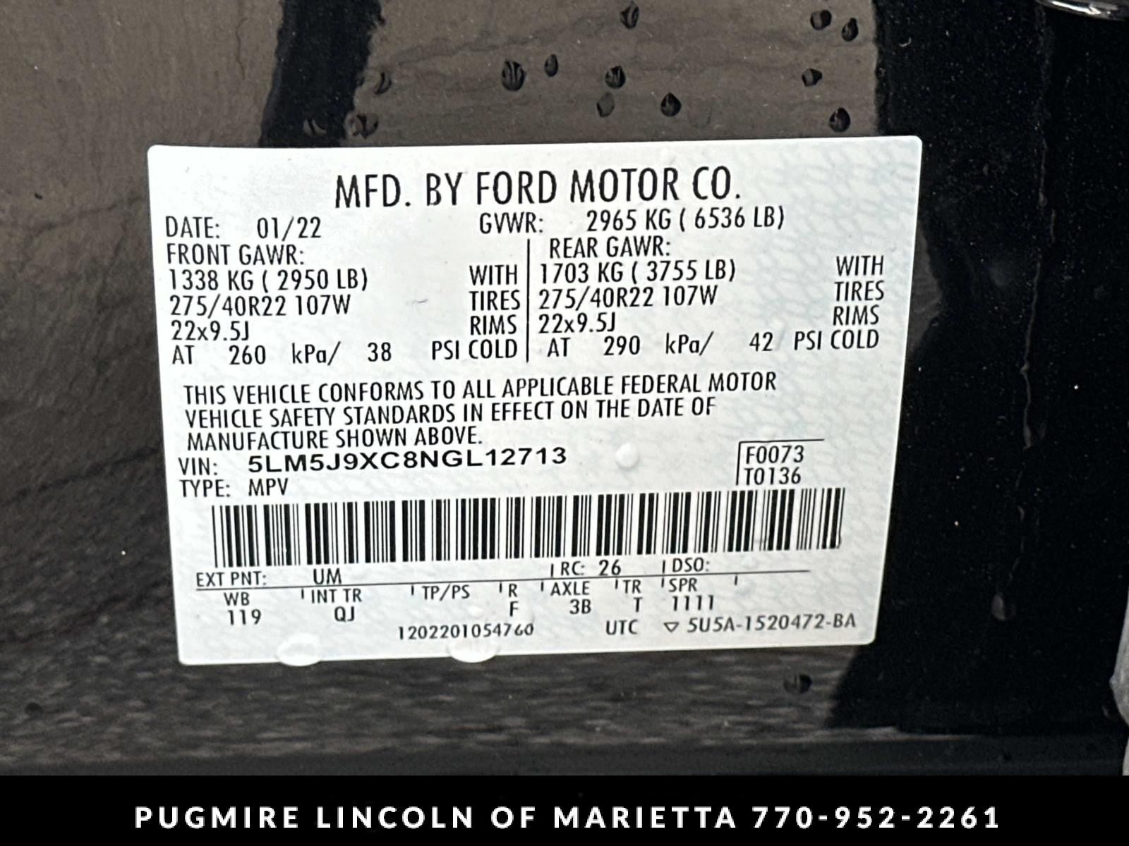 2022 Lincoln Aviator Black Label