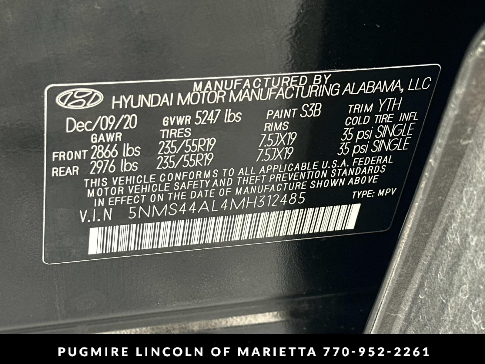 2021 Hyundai Santa Fe Limited