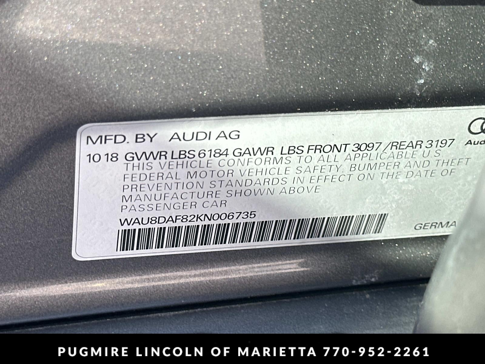 2019 Audi A8 L L 55 quattro