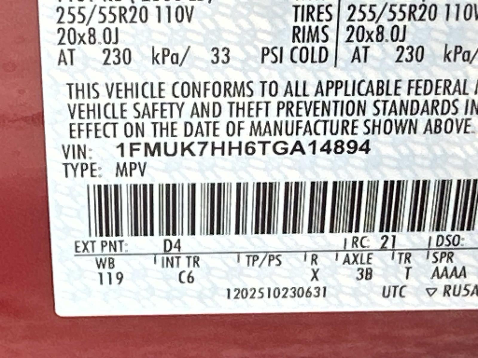 2026 Ford Explorer PLATINUM RWD