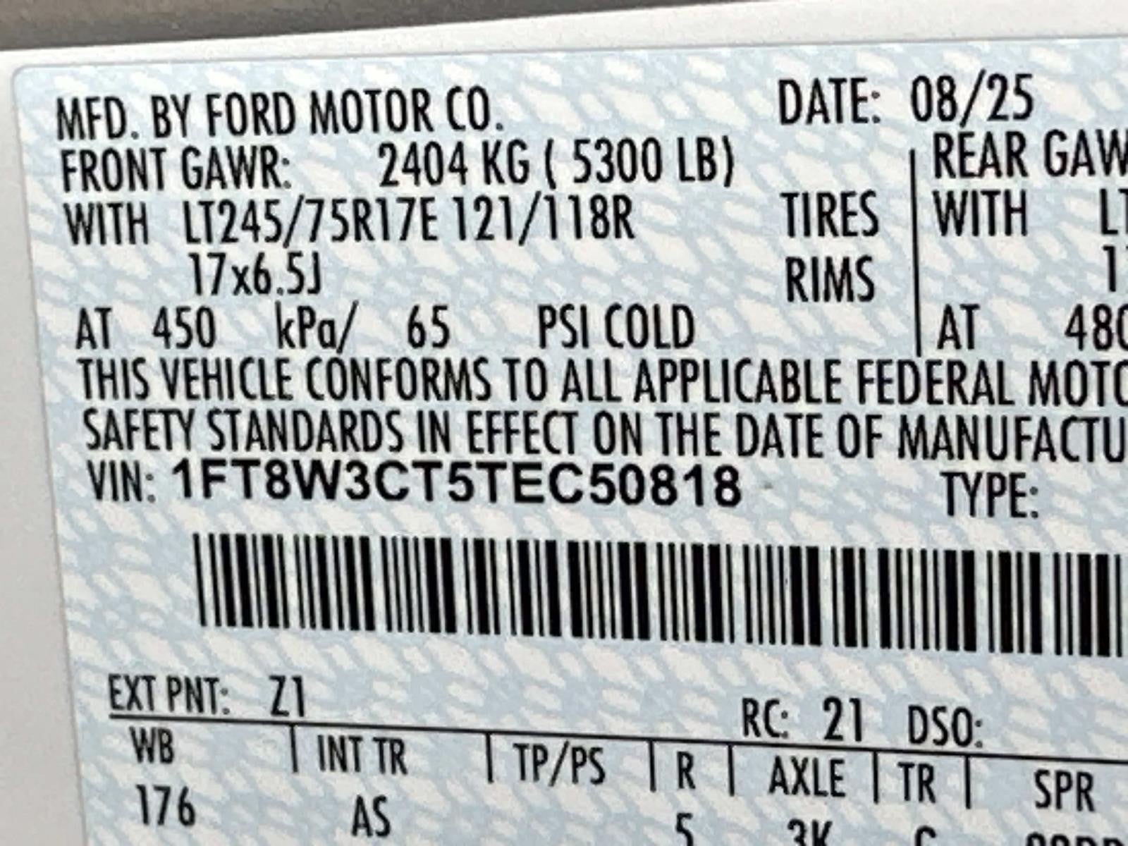 2026 Ford Super Duty F-350 DRW XL 2WD CREW CAB 8' BOX