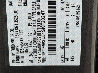 2025 Ford F-150 XLT 4WD SUPERCREW 5.5' BO