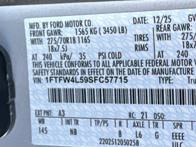 2025 Ford F-150 TREMOR 4WD SUPERCREW 5.5'