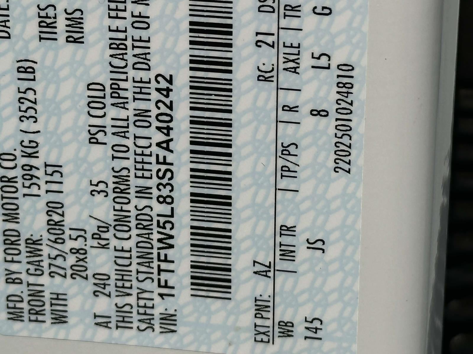 2025 Ford F-150 LARIAT 4WD SUPERCREW 5.5'