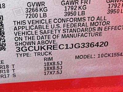 2018 Chevrolet Silverado 1500 CREW